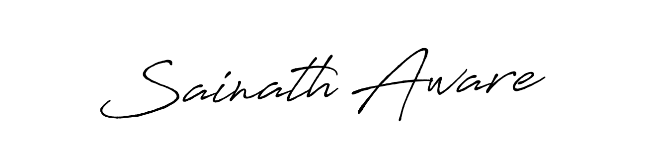 Once you've used our free online signature maker to create your best signature Antro_Vectra_Bolder style, it's time to enjoy all of the benefits that Sainath Aware name signing documents. Sainath Aware signature style 7 images and pictures png