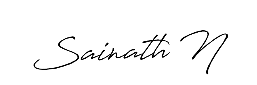 Antro_Vectra_Bolder is a professional signature style that is perfect for those who want to add a touch of class to their signature. It is also a great choice for those who want to make their signature more unique. Get Sainath N name to fancy signature for free. Sainath N signature style 7 images and pictures png