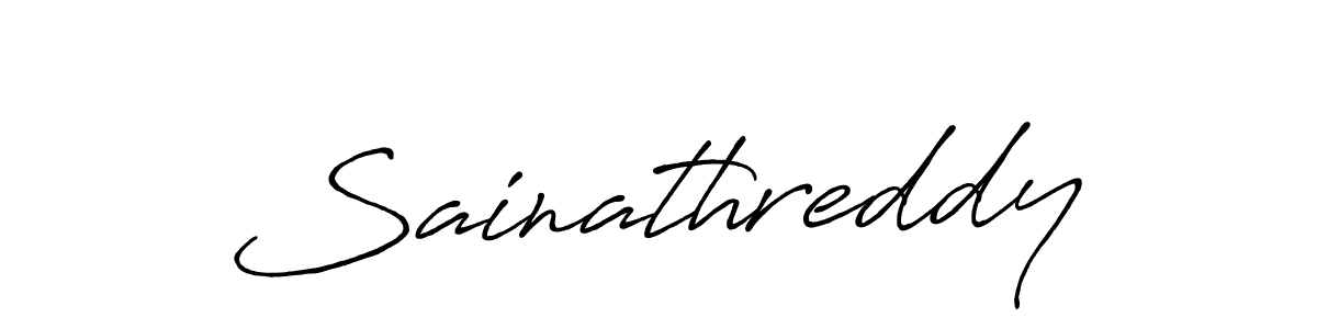 Also we have Sainathreddy name is the best signature style. Create professional handwritten signature collection using Antro_Vectra_Bolder autograph style. Sainathreddy signature style 7 images and pictures png