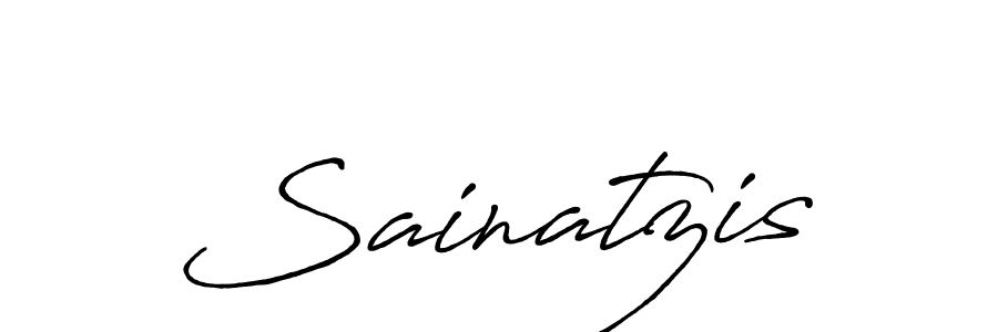 How to make Sainatzis signature? Antro_Vectra_Bolder is a professional autograph style. Create handwritten signature for Sainatzis name. Sainatzis signature style 7 images and pictures png