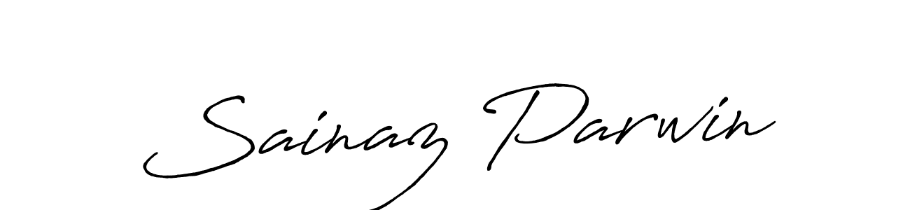 Similarly Antro_Vectra_Bolder is the best handwritten signature design. Signature creator online .You can use it as an online autograph creator for name Sainaz Parwin. Sainaz Parwin signature style 7 images and pictures png