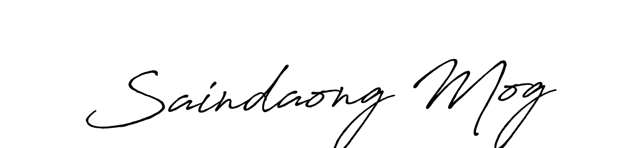 How to make Saindaong Mog signature? Antro_Vectra_Bolder is a professional autograph style. Create handwritten signature for Saindaong Mog name. Saindaong Mog signature style 7 images and pictures png