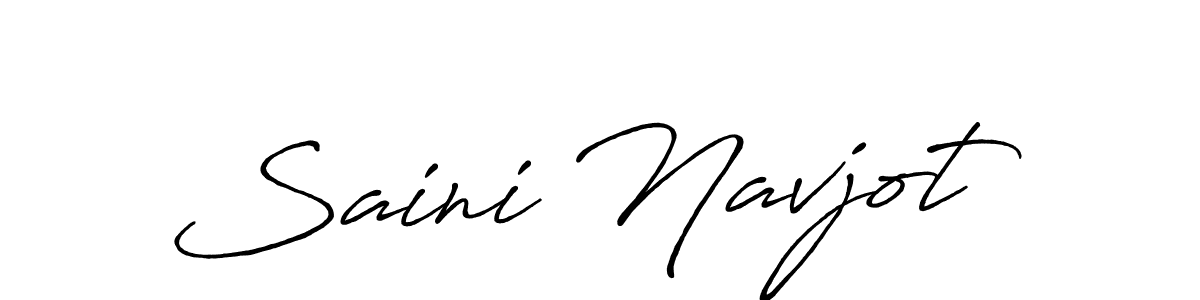 Saini Navjot stylish signature style. Best Handwritten Sign (Antro_Vectra_Bolder) for my name. Handwritten Signature Collection Ideas for my name Saini Navjot. Saini Navjot signature style 7 images and pictures png