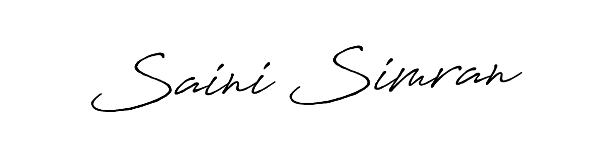 Once you've used our free online signature maker to create your best signature Antro_Vectra_Bolder style, it's time to enjoy all of the benefits that Saini Simran name signing documents. Saini Simran signature style 7 images and pictures png
