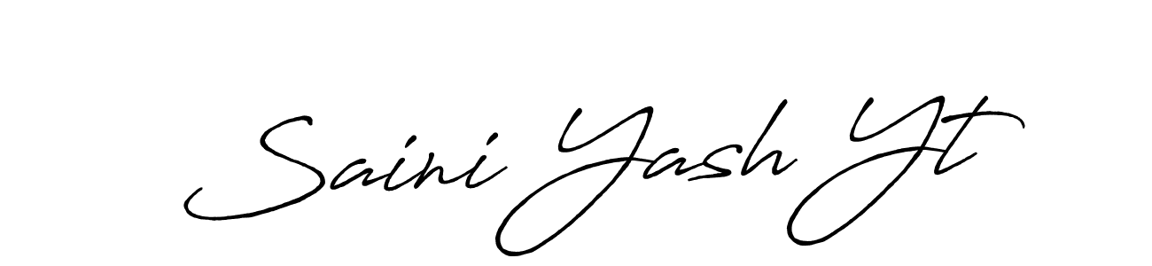 Make a short Saini Yash Yt signature style. Manage your documents anywhere anytime using Antro_Vectra_Bolder. Create and add eSignatures, submit forms, share and send files easily. Saini Yash Yt signature style 7 images and pictures png