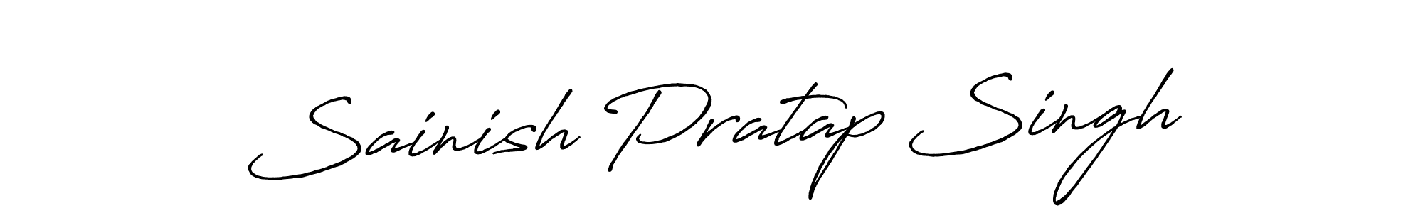 Use a signature maker to create a handwritten signature online. With this signature software, you can design (Antro_Vectra_Bolder) your own signature for name Sainish Pratap Singh. Sainish Pratap Singh signature style 7 images and pictures png