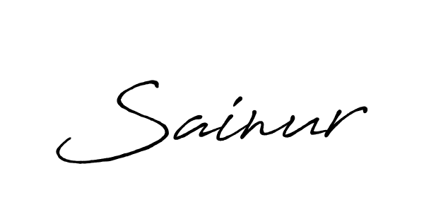 How to make Sainur signature? Antro_Vectra_Bolder is a professional autograph style. Create handwritten signature for Sainur name. Sainur signature style 7 images and pictures png