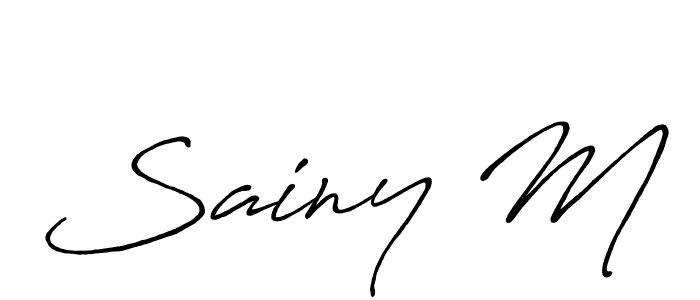 Create a beautiful signature design for name Sainy M. With this signature (Antro_Vectra_Bolder) fonts, you can make a handwritten signature for free. Sainy M signature style 7 images and pictures png