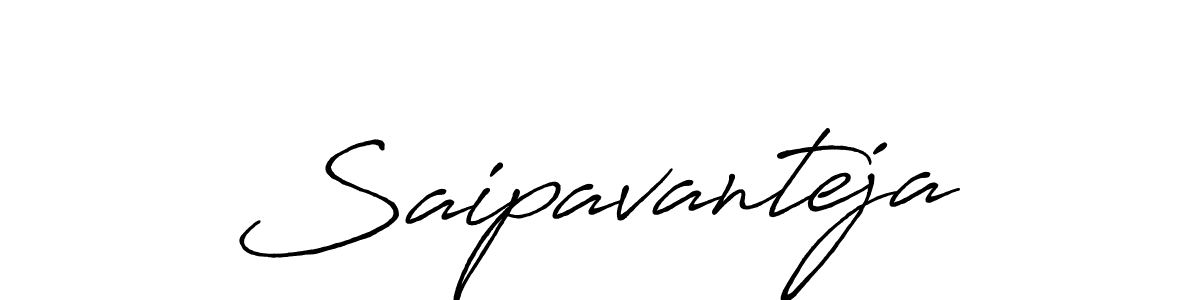 Design your own signature with our free online signature maker. With this signature software, you can create a handwritten (Antro_Vectra_Bolder) signature for name Saipavanteja. Saipavanteja signature style 7 images and pictures png