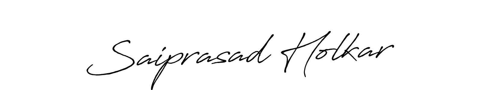 Make a beautiful signature design for name Saiprasad Holkar. With this signature (Antro_Vectra_Bolder) style, you can create a handwritten signature for free. Saiprasad Holkar signature style 7 images and pictures png