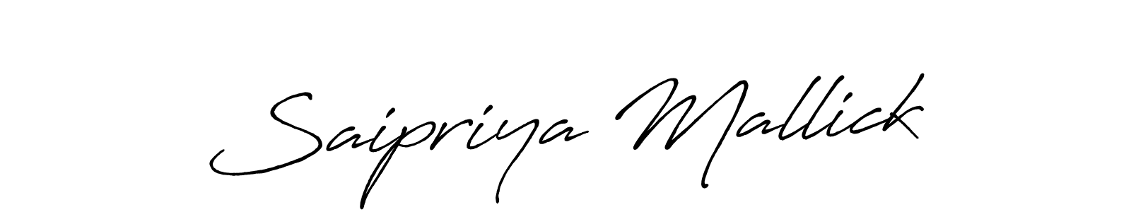 Use a signature maker to create a handwritten signature online. With this signature software, you can design (Antro_Vectra_Bolder) your own signature for name Saipriya Mallick. Saipriya Mallick signature style 7 images and pictures png