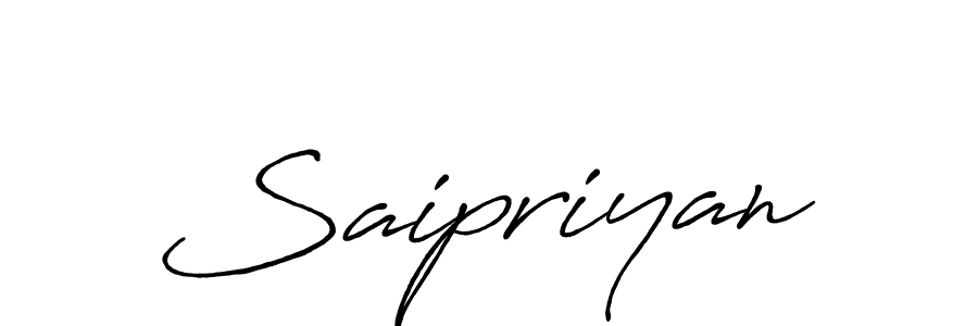 Create a beautiful signature design for name Saipriyan. With this signature (Antro_Vectra_Bolder) fonts, you can make a handwritten signature for free. Saipriyan signature style 7 images and pictures png