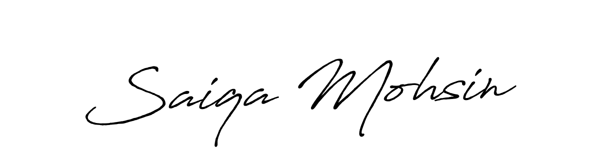 Design your own signature with our free online signature maker. With this signature software, you can create a handwritten (Antro_Vectra_Bolder) signature for name Saiqa Mohsin. Saiqa Mohsin signature style 7 images and pictures png