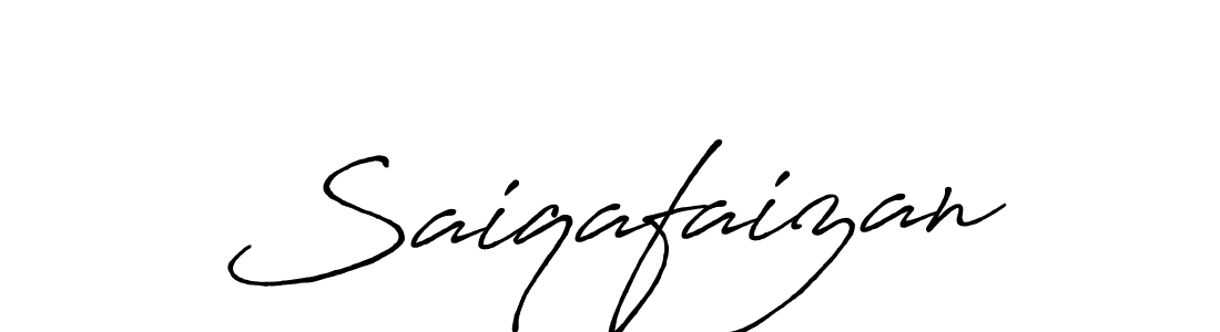 Use a signature maker to create a handwritten signature online. With this signature software, you can design (Antro_Vectra_Bolder) your own signature for name Saiqafaizan. Saiqafaizan signature style 7 images and pictures png