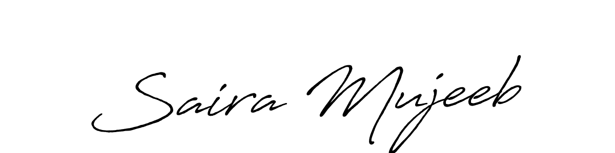 It looks lik you need a new signature style for name Saira Mujeeb. Design unique handwritten (Antro_Vectra_Bolder) signature with our free signature maker in just a few clicks. Saira Mujeeb signature style 7 images and pictures png