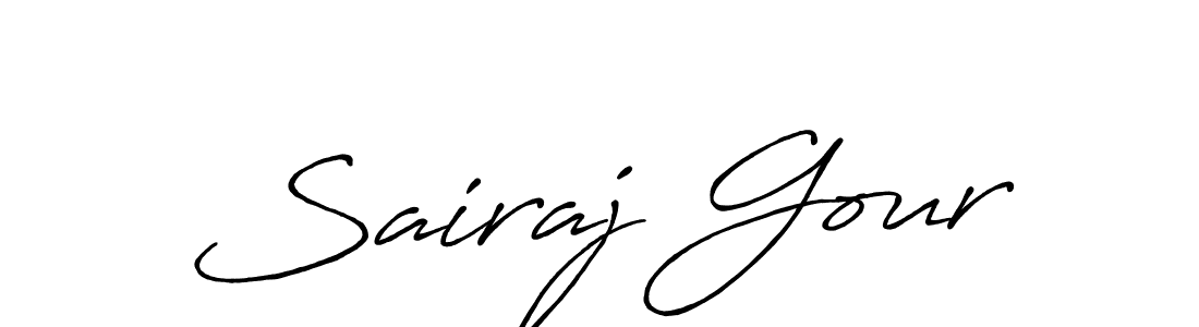 You can use this online signature creator to create a handwritten signature for the name Sairaj Gour. This is the best online autograph maker. Sairaj Gour signature style 7 images and pictures png