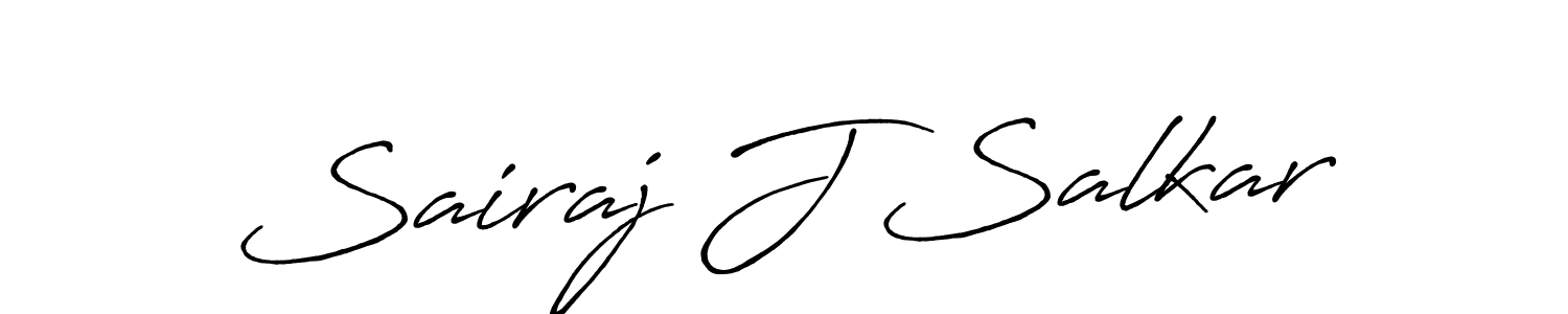 Design your own signature with our free online signature maker. With this signature software, you can create a handwritten (Antro_Vectra_Bolder) signature for name Sairaj J Salkar. Sairaj J Salkar signature style 7 images and pictures png
