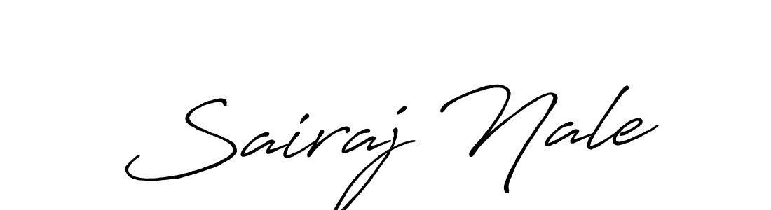 Antro_Vectra_Bolder is a professional signature style that is perfect for those who want to add a touch of class to their signature. It is also a great choice for those who want to make their signature more unique. Get Sairaj Nale name to fancy signature for free. Sairaj Nale signature style 7 images and pictures png