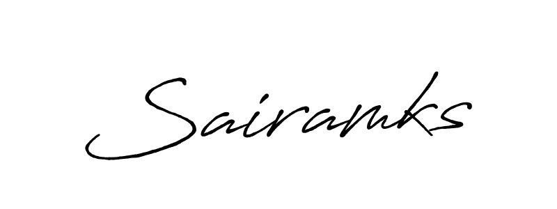 Similarly Antro_Vectra_Bolder is the best handwritten signature design. Signature creator online .You can use it as an online autograph creator for name Sairamks. Sairamks signature style 7 images and pictures png