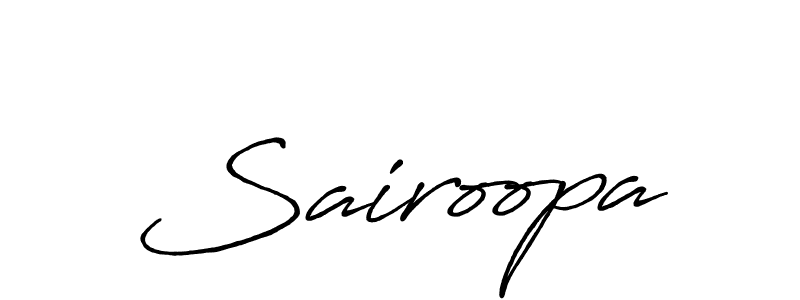 Use a signature maker to create a handwritten signature online. With this signature software, you can design (Antro_Vectra_Bolder) your own signature for name Sairoopa. Sairoopa signature style 7 images and pictures png
