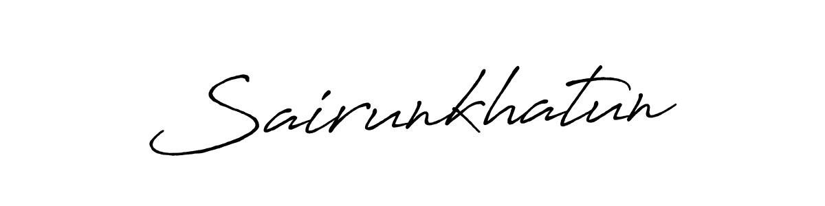 Antro_Vectra_Bolder is a professional signature style that is perfect for those who want to add a touch of class to their signature. It is also a great choice for those who want to make their signature more unique. Get Sairunkhatun name to fancy signature for free. Sairunkhatun signature style 7 images and pictures png