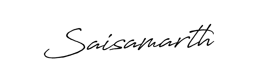 Use a signature maker to create a handwritten signature online. With this signature software, you can design (Antro_Vectra_Bolder) your own signature for name Saisamarth. Saisamarth signature style 7 images and pictures png