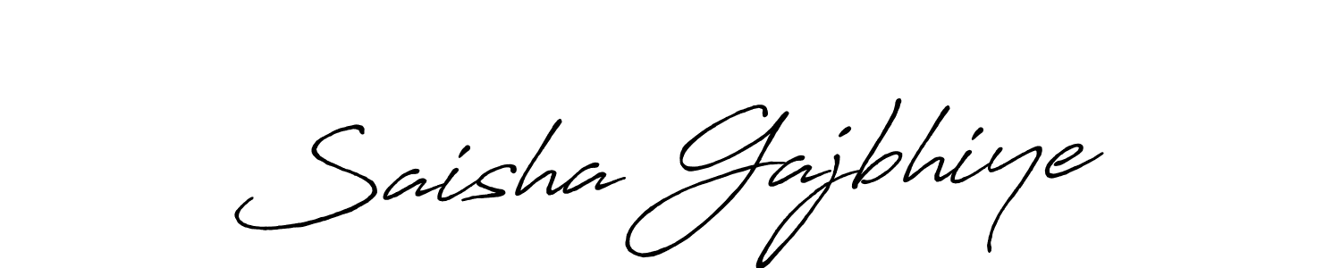 How to make Saisha Gajbhiye name signature. Use Antro_Vectra_Bolder style for creating short signs online. This is the latest handwritten sign. Saisha Gajbhiye signature style 7 images and pictures png