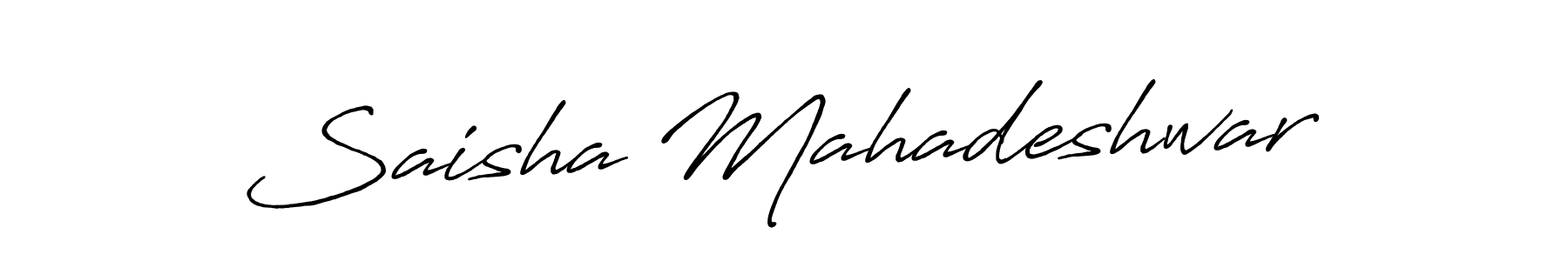 Make a beautiful signature design for name Saisha Mahadeshwar. With this signature (Antro_Vectra_Bolder) style, you can create a handwritten signature for free. Saisha Mahadeshwar signature style 7 images and pictures png