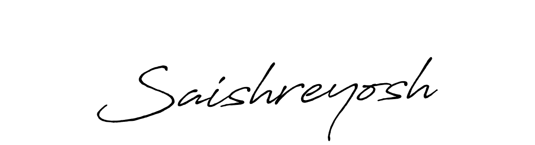 Design your own signature with our free online signature maker. With this signature software, you can create a handwritten (Antro_Vectra_Bolder) signature for name Saishreyosh. Saishreyosh signature style 7 images and pictures png