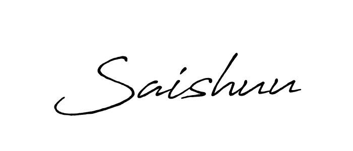 Create a beautiful signature design for name Saishuu. With this signature (Antro_Vectra_Bolder) fonts, you can make a handwritten signature for free. Saishuu signature style 7 images and pictures png