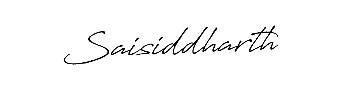 Use a signature maker to create a handwritten signature online. With this signature software, you can design (Antro_Vectra_Bolder) your own signature for name Saisiddharth. Saisiddharth signature style 7 images and pictures png