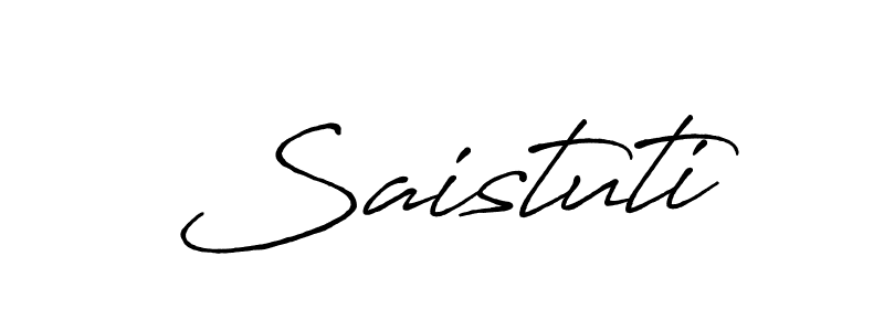 Make a beautiful signature design for name Saistuti. With this signature (Antro_Vectra_Bolder) style, you can create a handwritten signature for free. Saistuti signature style 7 images and pictures png