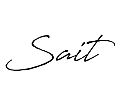 Make a beautiful signature design for name Sait. With this signature (Antro_Vectra_Bolder) style, you can create a handwritten signature for free. Sait signature style 7 images and pictures png