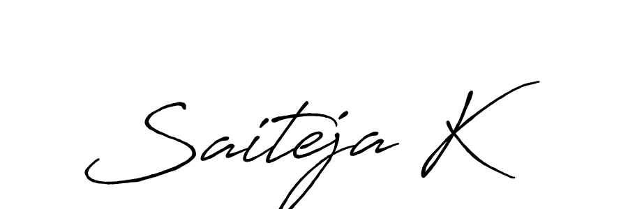 Design your own signature with our free online signature maker. With this signature software, you can create a handwritten (Antro_Vectra_Bolder) signature for name Saiteja K. Saiteja K signature style 7 images and pictures png