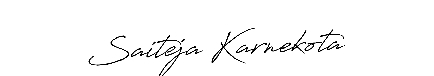 Design your own signature with our free online signature maker. With this signature software, you can create a handwritten (Antro_Vectra_Bolder) signature for name Saiteja Karnekota. Saiteja Karnekota signature style 7 images and pictures png