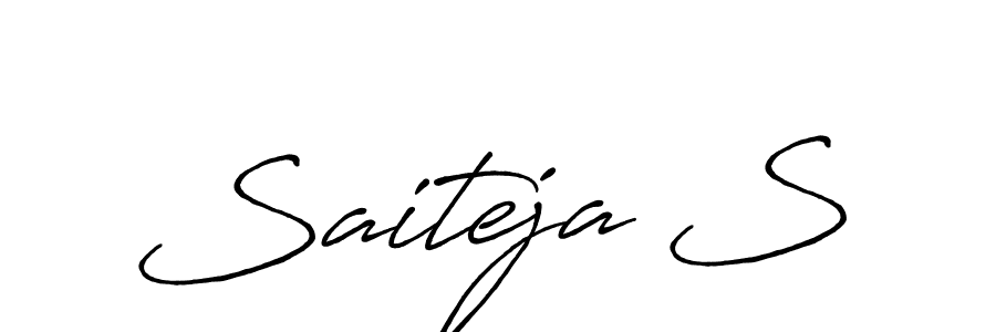 Antro_Vectra_Bolder is a professional signature style that is perfect for those who want to add a touch of class to their signature. It is also a great choice for those who want to make their signature more unique. Get Saiteja S name to fancy signature for free. Saiteja S signature style 7 images and pictures png