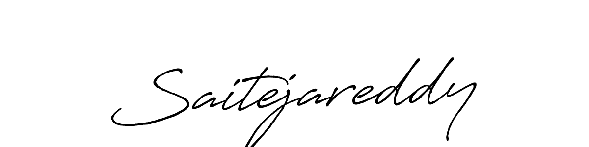 Create a beautiful signature design for name Saitejareddy. With this signature (Antro_Vectra_Bolder) fonts, you can make a handwritten signature for free. Saitejareddy signature style 7 images and pictures png