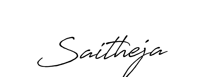 if you are searching for the best signature style for your name Saitheja. so please give up your signature search. here we have designed multiple signature styles  using Antro_Vectra_Bolder. Saitheja signature style 7 images and pictures png