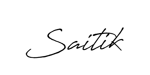 It looks lik you need a new signature style for name Saitik. Design unique handwritten (Antro_Vectra_Bolder) signature with our free signature maker in just a few clicks. Saitik signature style 7 images and pictures png