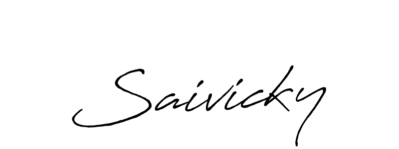 Make a beautiful signature design for name Saivicky. With this signature (Antro_Vectra_Bolder) style, you can create a handwritten signature for free. Saivicky signature style 7 images and pictures png