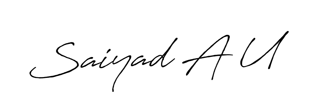 Antro_Vectra_Bolder is a professional signature style that is perfect for those who want to add a touch of class to their signature. It is also a great choice for those who want to make their signature more unique. Get Saiyad A U name to fancy signature for free. Saiyad A U signature style 7 images and pictures png