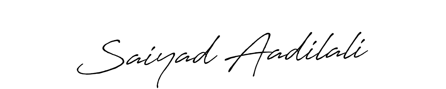 The best way (Antro_Vectra_Bolder) to make a short signature is to pick only two or three words in your name. The name Saiyad Aadilali include a total of six letters. For converting this name. Saiyad Aadilali signature style 7 images and pictures png