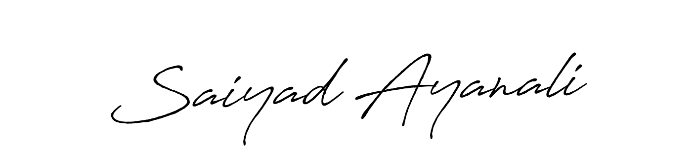 Use a signature maker to create a handwritten signature online. With this signature software, you can design (Antro_Vectra_Bolder) your own signature for name Saiyad Ayanali. Saiyad Ayanali signature style 7 images and pictures png