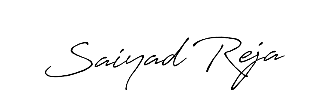 Use a signature maker to create a handwritten signature online. With this signature software, you can design (Antro_Vectra_Bolder) your own signature for name Saiyad Reja. Saiyad Reja signature style 7 images and pictures png