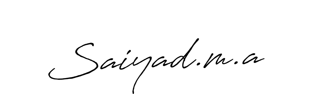 You should practise on your own different ways (Antro_Vectra_Bolder) to write your name (Saiyad.m.a) in signature. don't let someone else do it for you. Saiyad.m.a signature style 7 images and pictures png