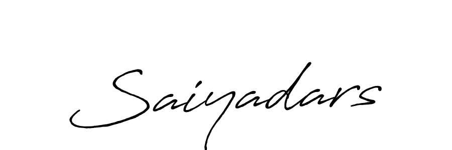 Use a signature maker to create a handwritten signature online. With this signature software, you can design (Antro_Vectra_Bolder) your own signature for name Saiyadars. Saiyadars signature style 7 images and pictures png