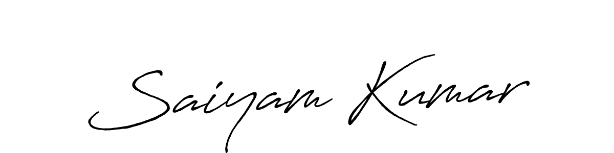 Design your own signature with our free online signature maker. With this signature software, you can create a handwritten (Antro_Vectra_Bolder) signature for name Saiyam Kumar. Saiyam Kumar signature style 7 images and pictures png