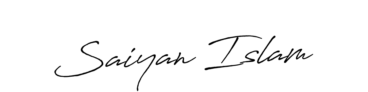 Create a beautiful signature design for name Saiyan Islam. With this signature (Antro_Vectra_Bolder) fonts, you can make a handwritten signature for free. Saiyan Islam signature style 7 images and pictures png