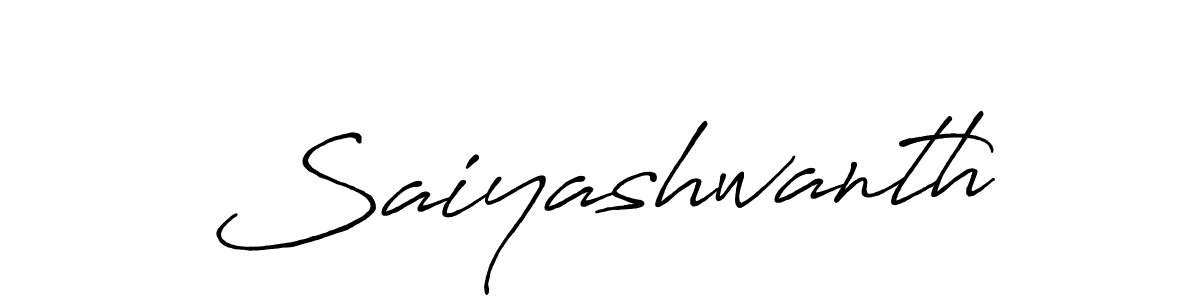How to make Saiyashwanth name signature. Use Antro_Vectra_Bolder style for creating short signs online. This is the latest handwritten sign. Saiyashwanth signature style 7 images and pictures png