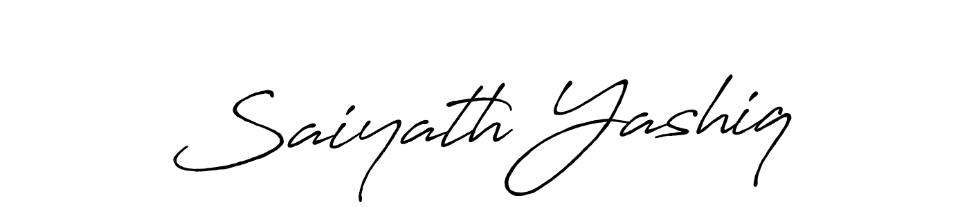 Make a beautiful signature design for name Saiyath Yashiq. Use this online signature maker to create a handwritten signature for free. Saiyath Yashiq signature style 7 images and pictures png